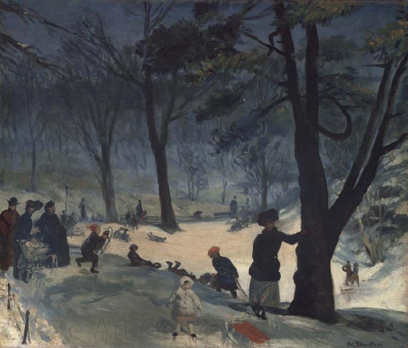 William Glackens Central Park Germany oil painting art